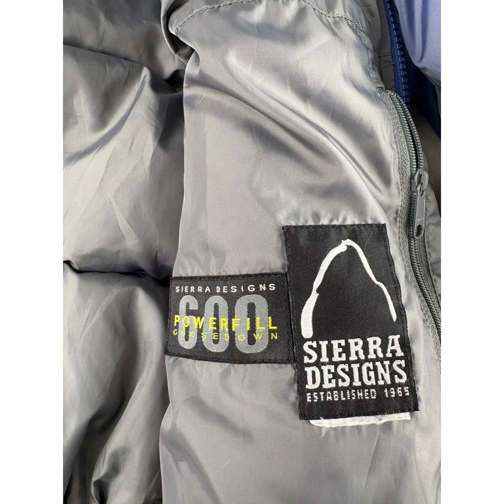 Sierra Designs 600 Powerfill Goose Down Puffer Jacket Blue Women Small